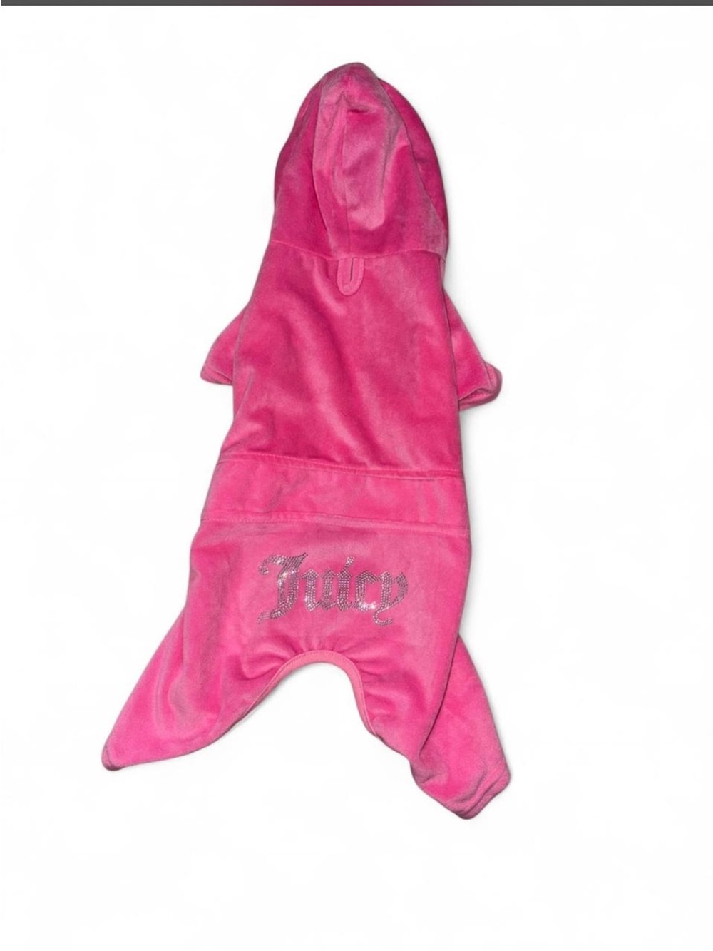 Juicy Couture Hot Pink Velour Pet Hoodie Jumpsuit M/L
